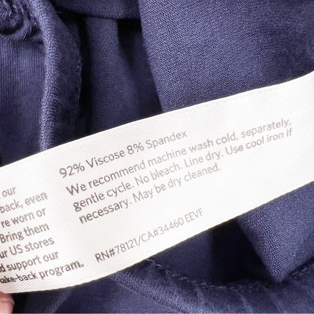 ✅ Eileen Fisher Blue Viscose Jersey Ankle Leggings Pants SIZE PETITE SMALL - Picture 5 of 8